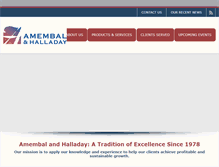 Tablet Screenshot of amembalandhalladay.com